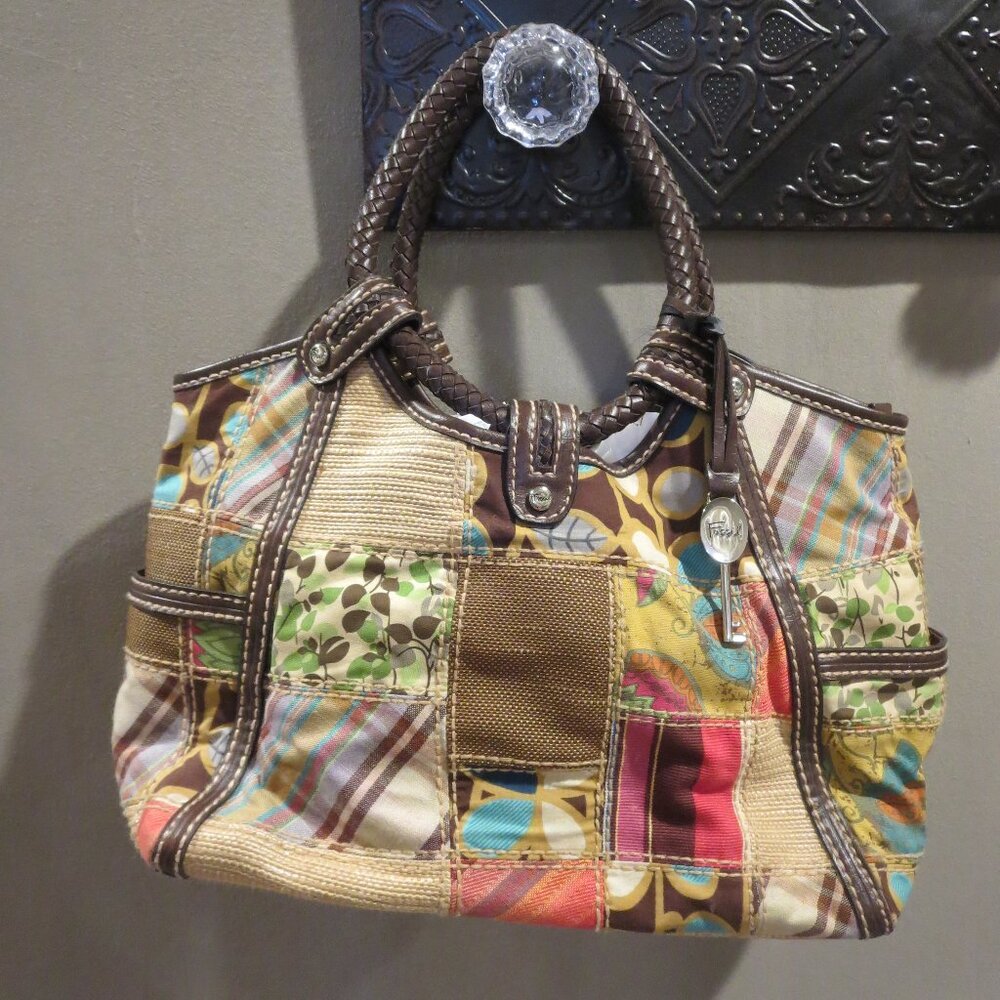 FOSSIL Multi-colored fabric & Leather Bag Purse